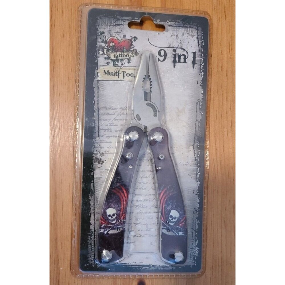 NEW‎ NOS Iron Bridge Tools - Tattoo 9 in 1 Multi Tool - Skulls Design